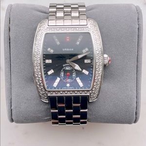 Michele Urban XL black dial and diamonds